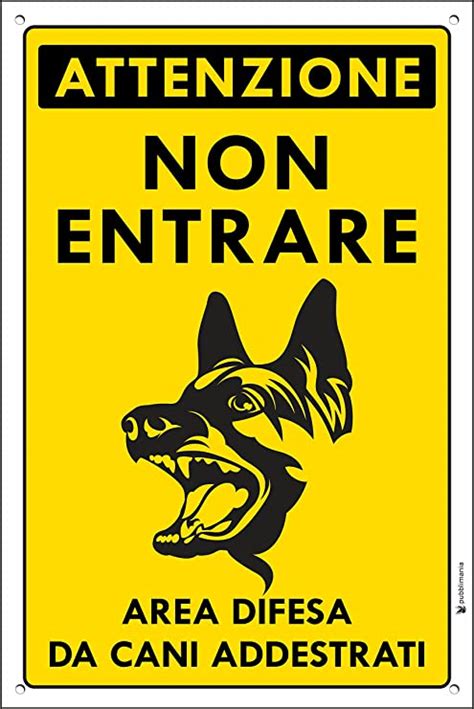 Pubblimania Cani Addestrati Cartello Targa Attenti Al Cane Non Entrare