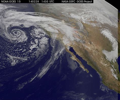 GOES-West Satellite Eyes Soggy Storm Approaching California | NASA