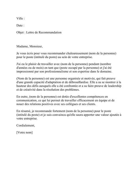 Lettre De Recommandation Conseils Mod Les Et Exemples Lettre De Hot