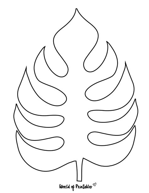 Template Of A Fall Leaf