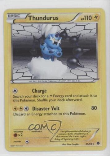 2011 Pokémon Black White Emerging Powers Thundurus 35 3d8 eBay