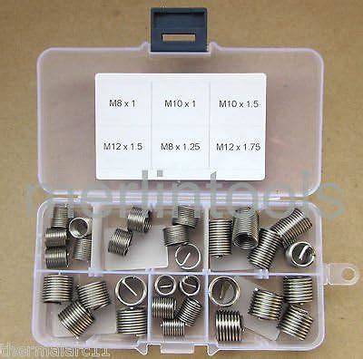 Pcs Helicoil Stainless Steel Thread Repair Insert Assortment Kit M