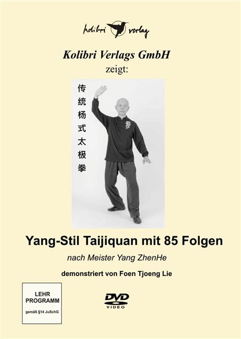 DVD Yang-Stil Taijiquan mit 85 Folgen nach Meister Yang ZhenHe ...