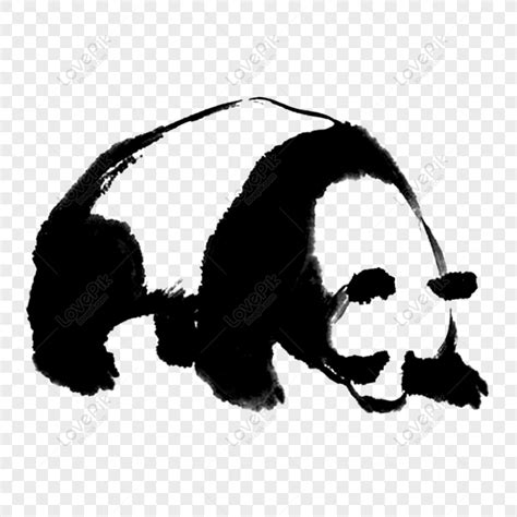 Free Giant Panda Chinese Painting Ink Animal Creative Design PNG Transparent PNG & PSD image ...