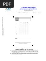 Gabarito Oba 2025 - Gabarito OBA Nível 4 - 2025 | PDF | Inclinação orbital | Trópicos