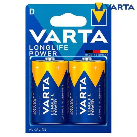 Pila Alcalina Lr Tipo D Varta Longlife Power Leonleds