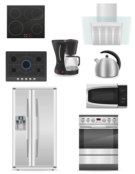 Set Of Kitchen Appliances Vector Illustration 516453 Vector Art At Vecteezy