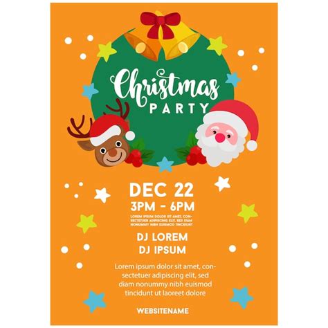 Premium Vector Celebrate Christmas Party Santa Claus And Reindeer