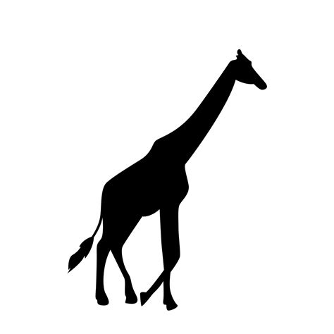 Vector silhouette of a giraffe. giraffe vector. giraffe vector ...