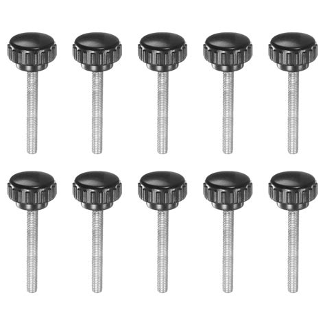 Uxcell 10 Pack M5 X 40mm Male Thread 20mm Knurled Grip Clamping Knobs