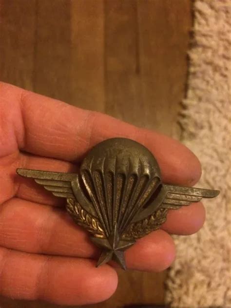 ORIGINAL INSIGNE MILITAIRE Ancien Brevet Parachutiste Drago EUR 14 90