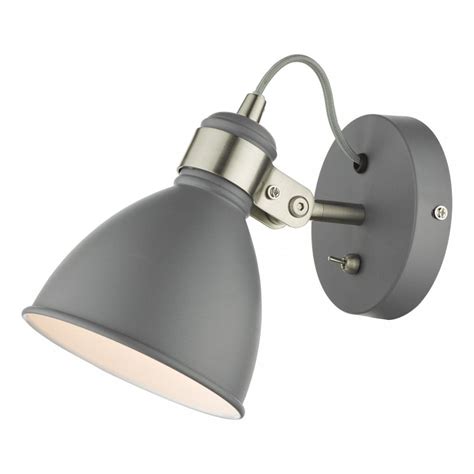 Single Wall Spotlight Dark Grey Satin Chrome Bespoke Lights Uk