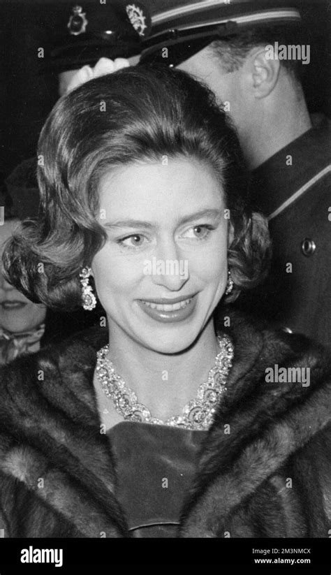 Princess Margaret 1930 2002 In A Fur Coat And Diamonds Date C