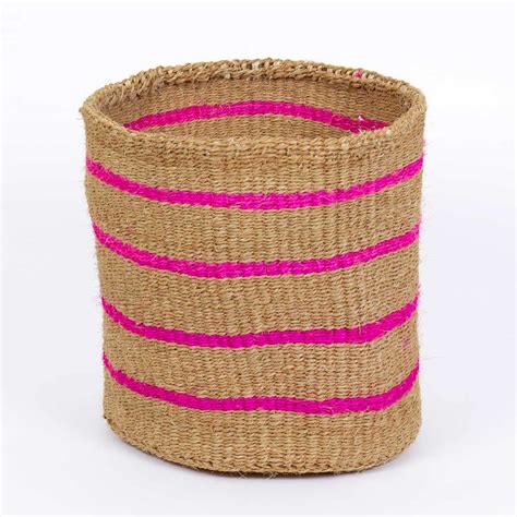 Sisal Basket L Beige Pink A World Of Craft