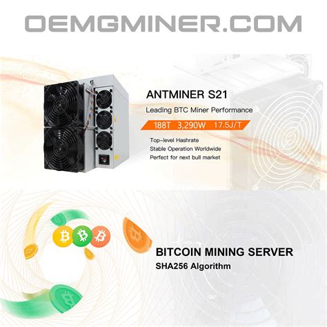 New Bitmain Antminer S21 188T 3290W Bitcoin BTC ASIC Miner Ready Stock