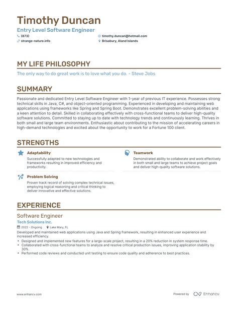 3 Successful Entry Level Software Engineer Resume Examples And Writing Tips For 2024