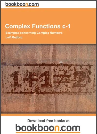 Complex Functions c-1: Examples concerning Complex Numbers - eBooks and ...