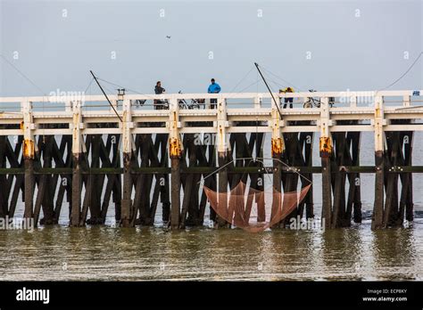 Belgian North Sea Coast Beach Pier Stock Photo Alamy