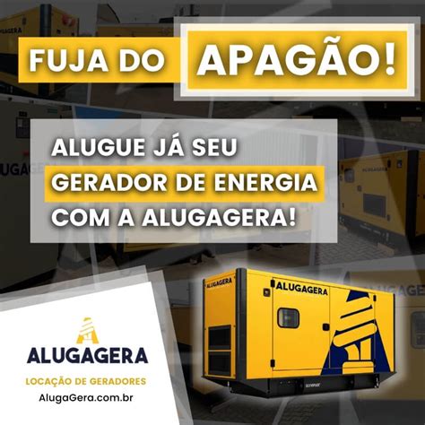 Evite o Apagão Geradores de Energia AlugaGera