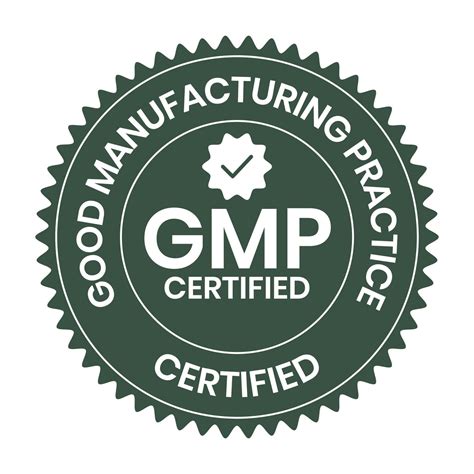 Gmp Certified Or Good Manufacturing Practice Certified Badge Stamp Icon Seal Label Tag