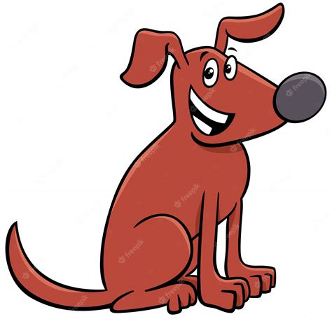 Premium Vector Cartoon Brown Dog Comic Animal Character