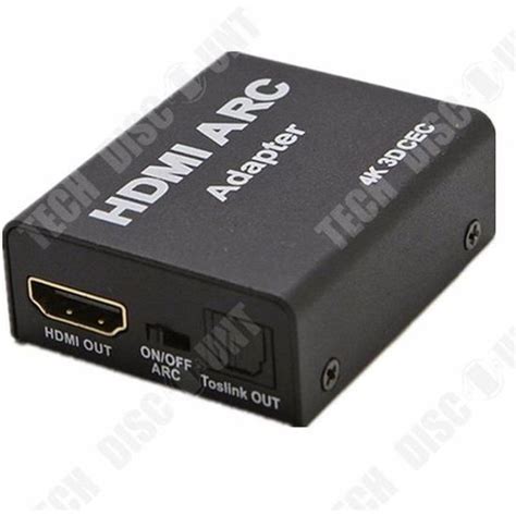 Td Adaptateur Hdmi Arc Vers Hdmi Optique Toslink Convertisseur Audio