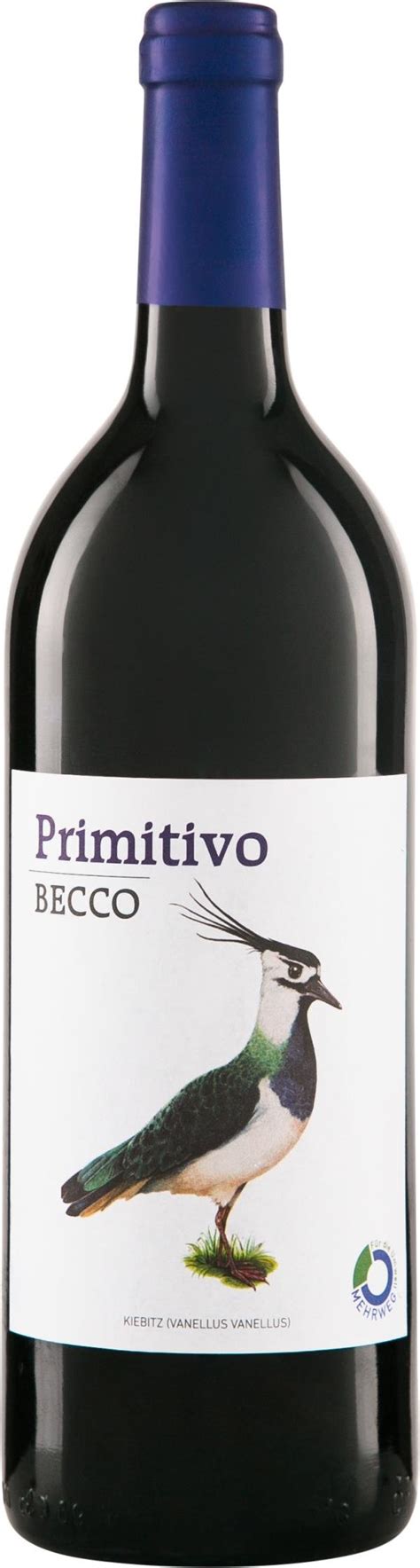 Primitivo Becco L Mehrweg Wein Aus Italien Wein Sekt Cidre