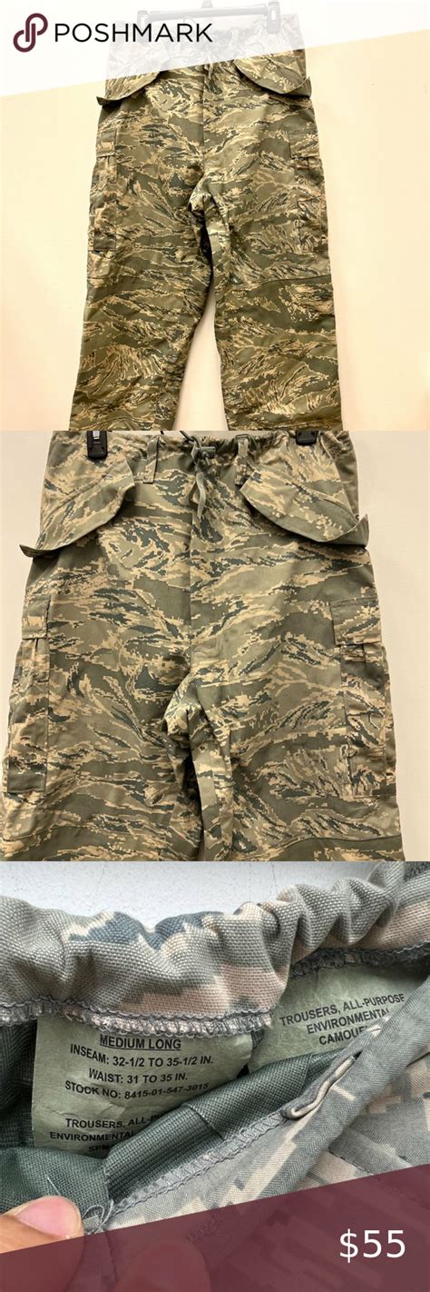 Genuine Usaf Apecs Abu Gore Tex Tiger Stripe All Purpose Pants Medium