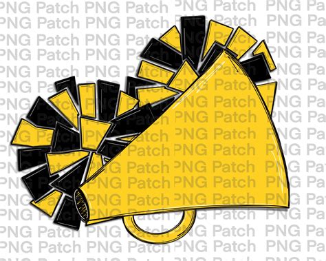 Cheerleading Megaphone And Poms Clipart