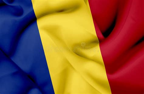 Map Of Romania With Waving Flag Isolated On White Stock Photo Image