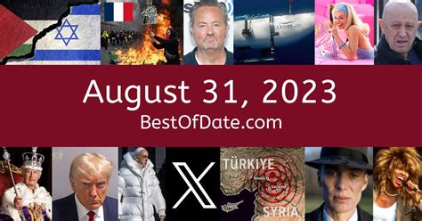 August 31 2023 Facts Nostalgia And News