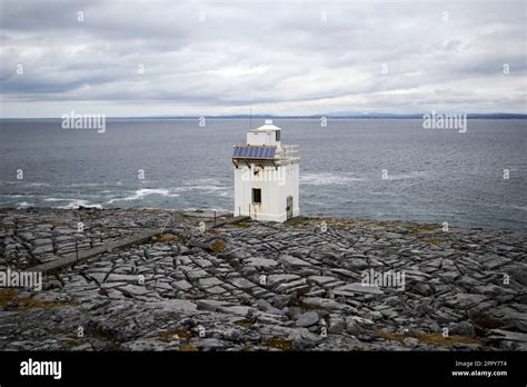 Black Head Lighthouse Overlooking Galway Bay The Burren County Clare