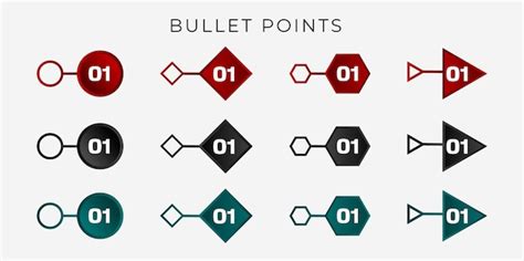 Premium Vector Awesome Bullet Points Indicators List Vector