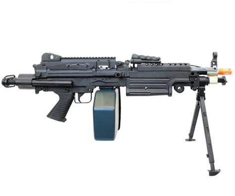 A&K Full Metal PARA M249 SAW Airsoft Machine Gun w/ Drum Magazine ...