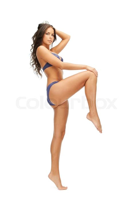 schöne Frau im Bikini Stock Bild Colourbox