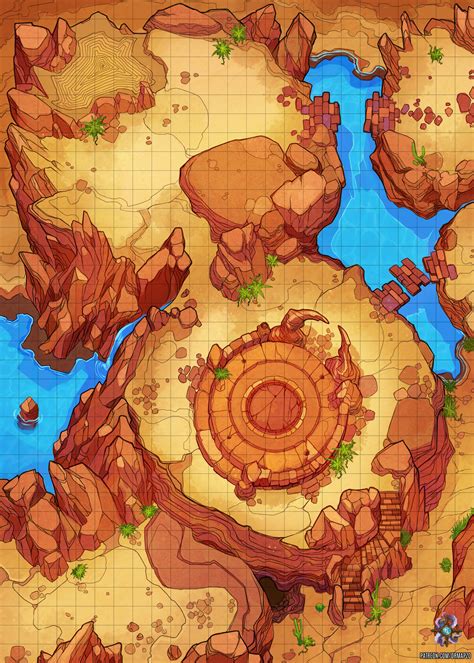 Desert Ruins Battle Map By Hassly On Deviantart Tabletop Rpg Maps The