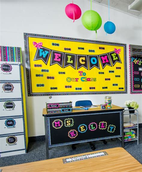 Chalkboard Brights Classroom Kindergarten Classroom Decor Chalkboard