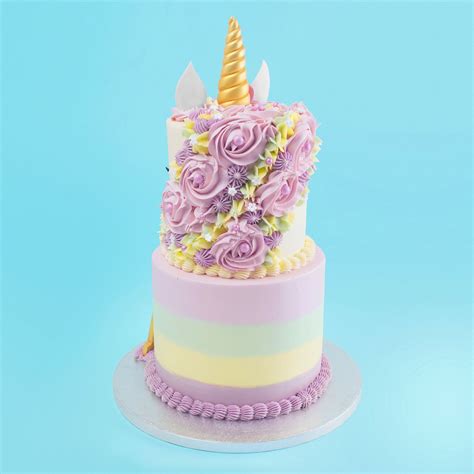 2 Tier Buttercream Unicorn Cake Created By Anita Maycock At Bakedby Me