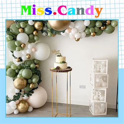 Pcs Avocado Green Balloons Garland Arch Kit Retro Green Chorme Gold