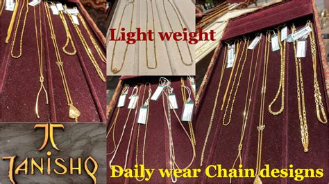 Tanishq Daily Wear Light Weight Stylish Gold Chain Designs Latest