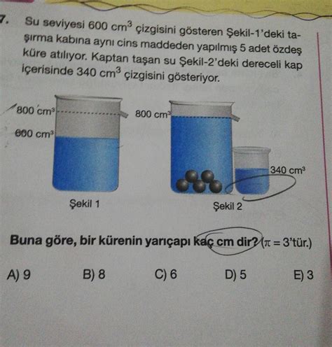 Su Seviyesi Cm Izgisini G Steren Ekil Deki Ta Irma Kab Na