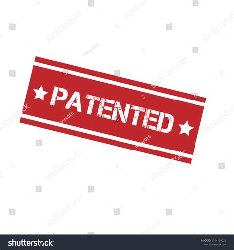 Grunge Rubber Stamp Word Patented Insidevector Stock Vector Royalty