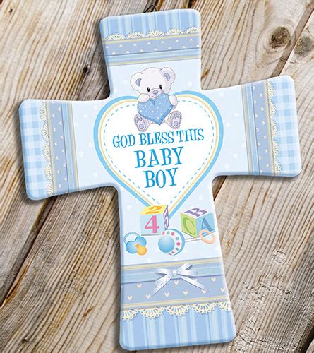 Baptism Baby Wall Cross Blue Baby Cross For Boy Christening Cross Uk