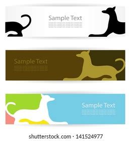 Vector Image Dog Banners Stock Vector (Royalty Free) 141524977