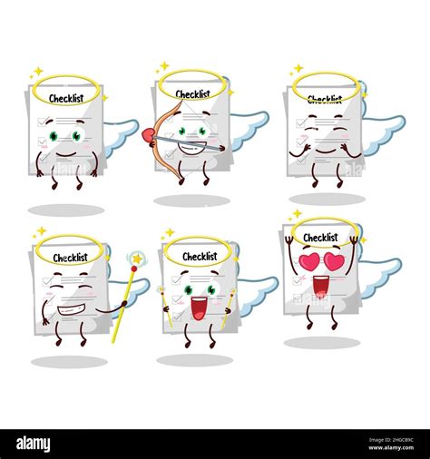 Paper Sheet Cartoon Designs As A Cute Angel Character Vector