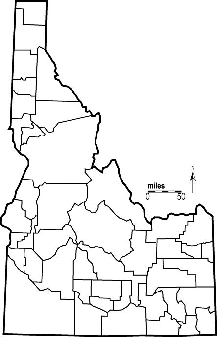 Idaho Outline Maps And Map Links