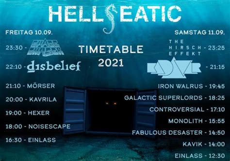 News HELLSEATIC Open Air 2021 In Bremen Timetable Und Ein