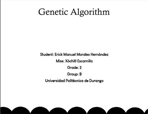 Solution Genetic Algorithm Studypool