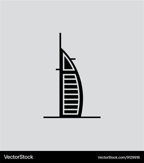 Burj Al Arab Royalty Free Vector Image Vectorstock