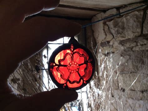 Lancashire Red Rose Of Lancaster Stained Glass Etsy